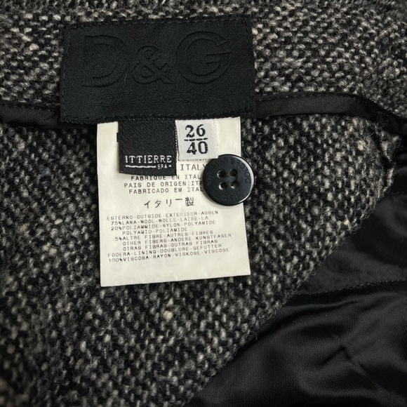 DOLCE & GABBANA WOOL BLEND BUCKLE PENCIL SKIRT 40 - Picture 5 of 6